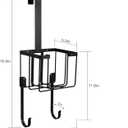 ORLESS Over The Door/Wall Mount Ironing Board Hanger, Laundry Room Iron and Ironing Caddy Board Storage Holder, Black