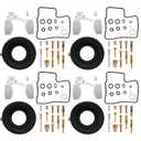 4-Pack Carburetor Carb Rebuild Repair Kits with Float Diaphragm Replacement for Honda VF700F VF700C 1984-1985 VF750F 1983 VF750C VF750S 1982-1983