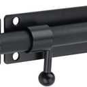 Alise 6 Inch Heavy Duty Slide Bolt Latch, SUS304 Stainless Steel Barrel Bolt Lock, Safety Door Lock for Wooden Fence/Barn Door/Outdoor Fence/Shed Door Matte Black MS8000-B