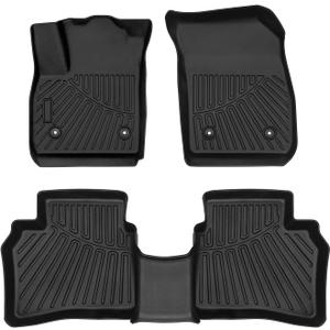 Floor Mats Compatible with Buick Envision 2021-2025 Floor Liners All-Weather Guard Heavy Duty Floor Mats Liners 1st & 2nd Row Waterproof Black