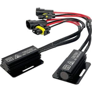 H8 H11 LED Load Resistor Adapter 50W 6Ohm Upgraded Canbus Decoder Fix Headlights Fog Light Error Code Anti-Flicker Wiring Relay Harness