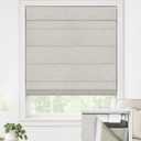 LazBlinds No Drill Roman Shades, Blackout, 31" W x 72" H, Beige