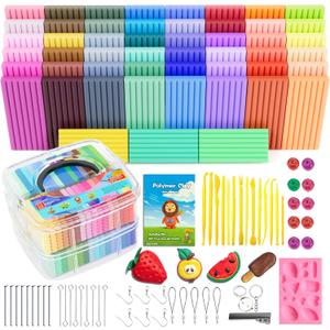 Polymer Clay 51 Colors, CiaraQ Modeling Clay for Kids, Oven Bake Clay with Sculpting Tools, Non Toxic, Ideal for Sculpture, Crafting, DIY Projects. (Assorted Colors, 0.7oz/Colors)