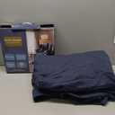 Electric Heated Blanket, Soft Flannel Fabric Heating Blanket Features 5-Level Temperature Adjustment Machine Washable ETL Certified Double-Sided Heating (Blue & White)