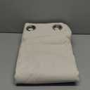 H.VERSAILTEX Linen Blackout Curtains Durable Thick Textured Linen Look 100% Blackout Patio Door Curtain Anti Rust Grommet Extra Wide Sliding Door Curtain Panel, Bleached Sand, W100 x L96 inch