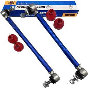 11.81-13.78' m12 Modified Front Sway Stabilizer Bar End Drop Link 2 Pcs Left & Right Aluminium Self Adjustable 360 Degree Swivel With Length And Angle Maintenance Vehicle X303512 300-350 Blue