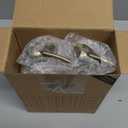 Vine Creations White Glass Soap Dispenser Set, Dish Soap and Hand Soap Dispenser Set with Stainless Steel Pump, 16 oz Glass Dispensers for Kitchen or Bathroom Decor (Matte White Bottle/Brushed Brass)