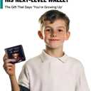 Amutta Kids Wallet for Boys, Cool Teen Boys Wallet for Kids Ages 4-5-6-7-8-9-10-11-12-13-14-15-16, Leather Wallet for Teen Boy, Bifold Bi Fold Teenage Teenager Youth Child Gift for Christmas Birthday