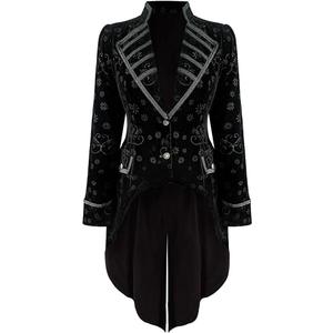 TZMAPU Medieval Retro Gothic Velvet Women's Coat, Formal Casual Work, Costume