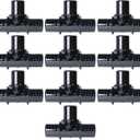 10 Pack XFITTING 1 in x 1 in x 1 in Pex Tee Poly Alloy Tee, Plastic Tee