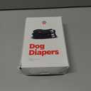 Pet Parents Washable Dog Diapers (3pack) + Extendrs of Durable Doggie Diapers, Premium Dog Diapers Female & Male (Medium, Black) (Medium (14-20"))