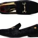 Luxury Velvet Penny Loafers Shoes Embroidery Suede Dress Loafers Daily Boats Shoes for Party Wedding Prom Size 47