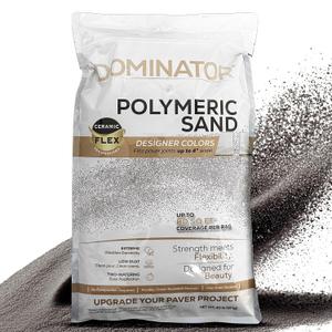 40 Pound Charcoal Gray DOMINATOR Polymeric Sand with Revolutionary Ceramic Flex Technology for Stabilizing Paver Joints/Gaps, 1/8 up to 4, Professional Grade Results