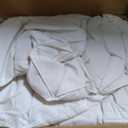 Serta Goose Feather Down Fiber Comforter Queen Size - 100% Cotton Cover Duvet Insert - Hotel Luxury Hypoallergenic Bedding Comforter All Season Medium Warmth 90 x 90 Inch White