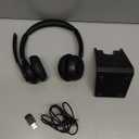 (2025 Upgraded) Wireless Headset with Mic for Work, Bluetooth Headset with Noise Canceling Microphone with Dongle, Charging Base & Mic Mute, Wireless Headphones for Work from Home/PC/Computer (Black)