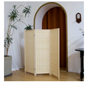 3 Panel Short Panel Divider Screen, 3.95 FT Tall Bamboo Room Divider Folding Privacy Screen, Short Panel Divider Freestanding Room Divider for Room Separation, Beige