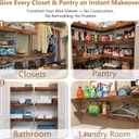 Wire Shelf Covers for Pantry, Premium Engineered Wood Shelf Covers for Wire Shelving, Wire Rack Covers for Closet, Laundry Room, Easy Assembly, Rustic Brown (4pcs, 24" W x 12" D), Pending Patent