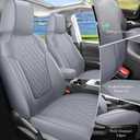 Rav4 Seat Covers Custom Fit for Toyota Rav4 Full Set Faux Leather Car Seat Covers Waterproof Full Coverage (Grey, 2013-2018 LE/XLE/Premium/Limited)