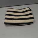 Black and White Striped Outdoor Rug 24'' x 51''Farmhouse Front Porch Mat Hand-Woven Machine Washable Layered Door Mats for Entryway/Bedroom