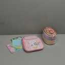 Kawaii Bento Box Bento Lunch Box with Lunch Bag,Tableware,Biscuit bags,2 Layers Stacked Leakproof Cute Lunch Box,for Travel,Office,Gym. (purple)