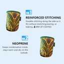 Neoprene Insulated Cup Sleeve for Iced Coffee, Hot & Cold Beverages  Reusable, Washable Drink Holder Cup Sleeve  Anti-Slip, Eco-Friendly, Multi-Color Design (PALMS, MEDIUM)