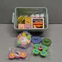 Weilim Baby Toys for 6 to 12 Months, Montessori Sensory Bins & Teething Toys, 6 in 1 Stacking Blocks, Rings, Eggs, Spinner, Crab Shape, 27 Pieces, Ages 6-36 Months