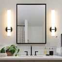 AIJIASI Black Wall Sconces Set of 2, 18 Inch Bathroom Sconces with Acrylic Shade 18W 3000K LED Dimmable Modern Wall Sconces Wall Lights for Bedroom Living Room Hallway Stairway