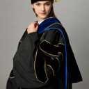 MyGradDay Doctoral Graduation Tam 8 Sides Doctorate Cap PhD Blue/Black Velvet with Gold Bullion Tassel (Black)