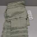 Dynamene Sage Green Fabric Shower Curtain, Tufted Chenille Striped Textured Cloth Shower Curtains for Bathroom, Boho Farmhouse Shabby Chic Waterproof Shower Curtain Set with Hook, Wrinkle Free, 72x72