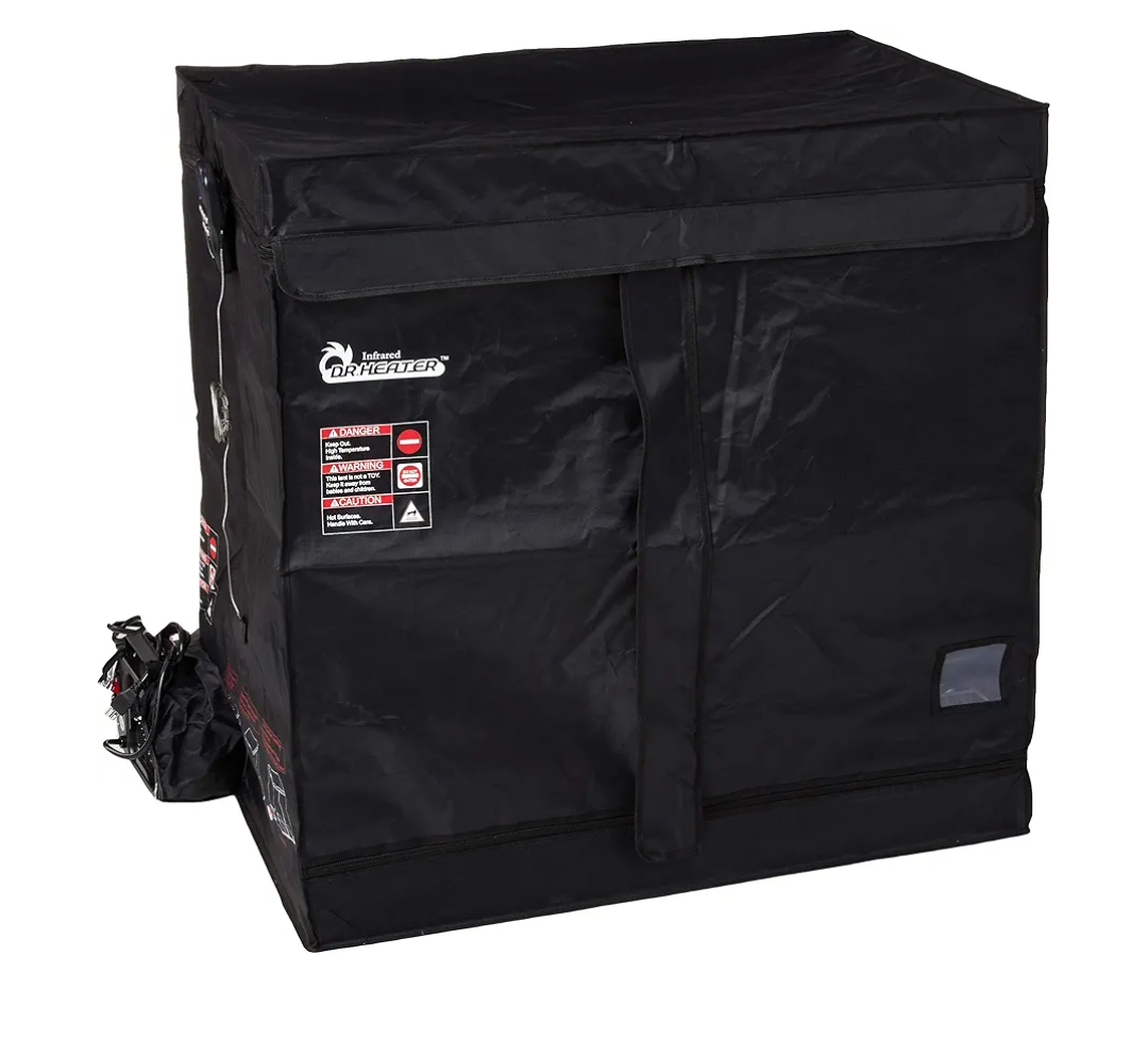Dr Infrared Heater Upgraded Version 2-Tier 18 Cubic feet Portable Bedbug Heater with Thermometer and Timer, Black, Big (DR-122)