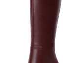 Knee High Boots Women Tall Boots Pointed Toe Kitten Heel Boots for Women Side Zipper Long Fall Boots Women Knee High Boots (7.5, Burgundy)