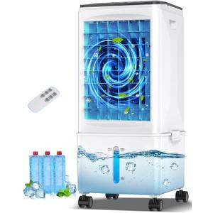 Portable Air Conditioners, Portable AC Unit, Evaporative Air Cooler w/2.5Gal Tank, Fast Cooling, 3 Speeds, Windowless Air Conditioner w/7H Timer, Swamp Cooler for Room Home Office Garage
