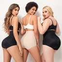 Ganado Tummy Control Shapewear Panties for Women Shaping Underwear (Black, XXL)