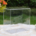 UNIQOOO Clear Acrylic Card Box w/Slot, Thick DIY Wedding Box Blank No Print, Large 10x10x5.5 in, for Reception Decoration Fundraiser Money Box Election Ballot Graduation Keepsake Party Favor