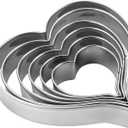 Heart Cookie Cutters Set of 6, Stainless Steel Sandwiches Cutters Biscuit Molds for Kids,Sturdy Cutters for Cookies,Sandwiches,Small to Large Size of, 1.69-3.74 inch Sizes