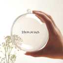 40 Set 4 Inch Clear Ornaments, Clear Plastic Fillable Christmas Ornaments Balls for Wedding Party Home Decor DIY Craft