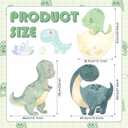WinnerWhy 3 Pcs Large Dinosaur Baby Shower Decorations Cartoon Dinosaur Cutouts Hatching Soon Baby Shower Party Decor Backdrop Photo Props for Birthday Party Supplies