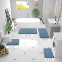 OLANLY Bathroom Runner Rugs 70x24, Soft Absorbent Chenille Bath Rugs, Rubber Backing Quick Dry, Machine Washable Long Bath Mats for Bathroom Floor, Tub and Shower, Home Decor Accessories, Airy Blue