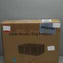 Clear Acrylic Dog Play Pen Indoor - 39 Inch 8-Panel Pet Enclosure for Small Dogs & Cats, Outdoor Use with Door, Easy Assemble & Cleaning