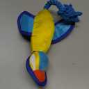 Nerf Dog 16.5in Nylon Ultraplush Crinkle Wing Launching Duck Dog Toy - Green/Light Blue