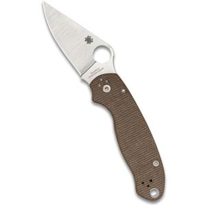 Spyderco Para 3 Lightweight Signature Knife with 2.58" Stainless Steel Blade and Durable FRN Handle - PlainEdge - C223 (Brown)