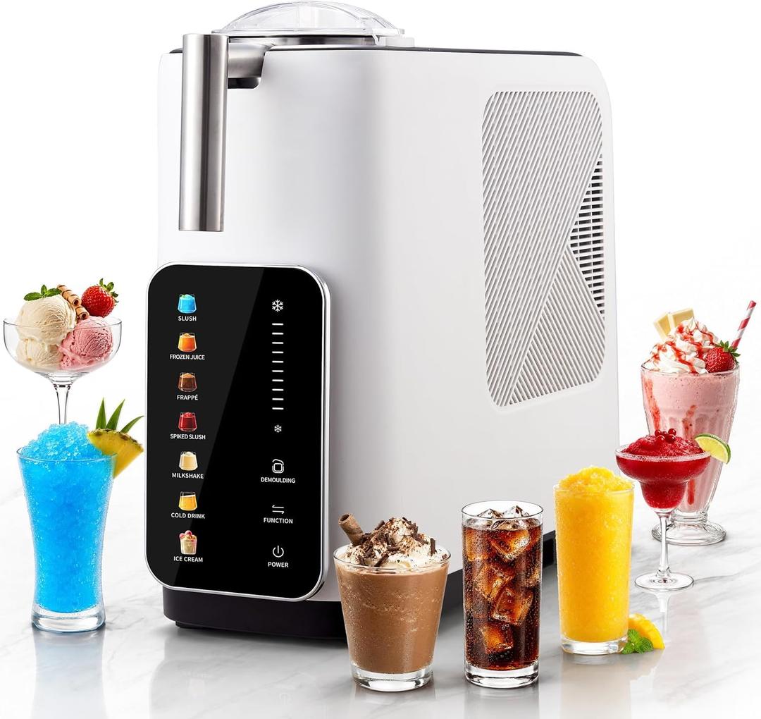 3-IN-1 Stainless Steel Slushie Machine for Home, BPA-Free