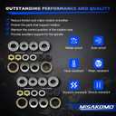 Trailer Bearings Kit L68149/ L44649 Bearing Kit Compatible with 3500lbs 1-1/16'' to 1-3/8'' Trailer Axles, Spindle #84 with 171255TB Grease Seals, Trailer Dust Caps -4 Sets