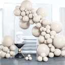PartyWoo White Sand Balloons 100 pcs Different Sizes Pack of 18 12 10 5 Inch Off White Beige Cream Ivory Balloon Arch Kit Garland for Wedding Bridal Baby Shower Birthday Party Decorations White-F12