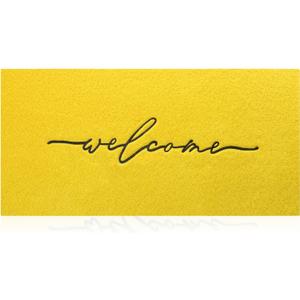 AAZZKANG Yellow Outdoor Mat Front Door Indoor Welcome Doormat Large 18"x48",Anti Slip Rubber Door Mat,Quickly Absorb Mud Easy to Clean Entrance Mats