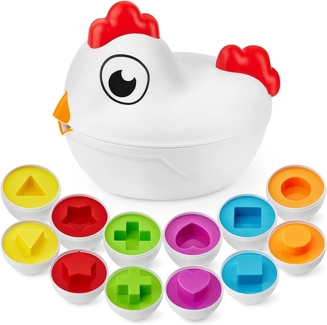 Egg Toy Set Matching Eggs for Toddlers 1-3  x6 Toy Eggs Play Eggs That Crack Open | Great Montessori Easter Gift