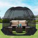 Alvantor® Pop Up Screen House, Outdoor Mosquito Mesh Tent with UV Resistant, Pop Up Canopy Easy Up, Foldable Screen Room for Camping, Backyard, Garden, Patio(Black, 12x12 FT)