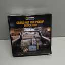 AUTOWN Cargo Net for Pickup Truck Bed - Stretchable 4'x4' to 7'x7', High Elastic Fine Mesh 1''x1'' with 8 Metal Carabiners - Ideal for ATV, SUV, UTV, Truck and Boat Use (Single Layer)