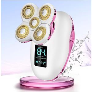 Electric Razors for Women Legs:5D Magnetic Detachable Head Flawless Razor-IPX7 Waterproof Wet Dry Cordless Trimmer-USB Rechargeable Travel Kit