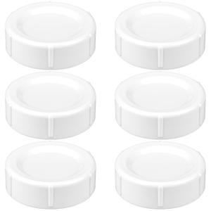 Travel and Storage Baby Bottle Caps for Dr. Browns Natural Flow Wide-Neck Bottles, Baby Bottle Lids Replacement with Sealing Gasket, Leak-Proof, BPA-Free, Pack of 6